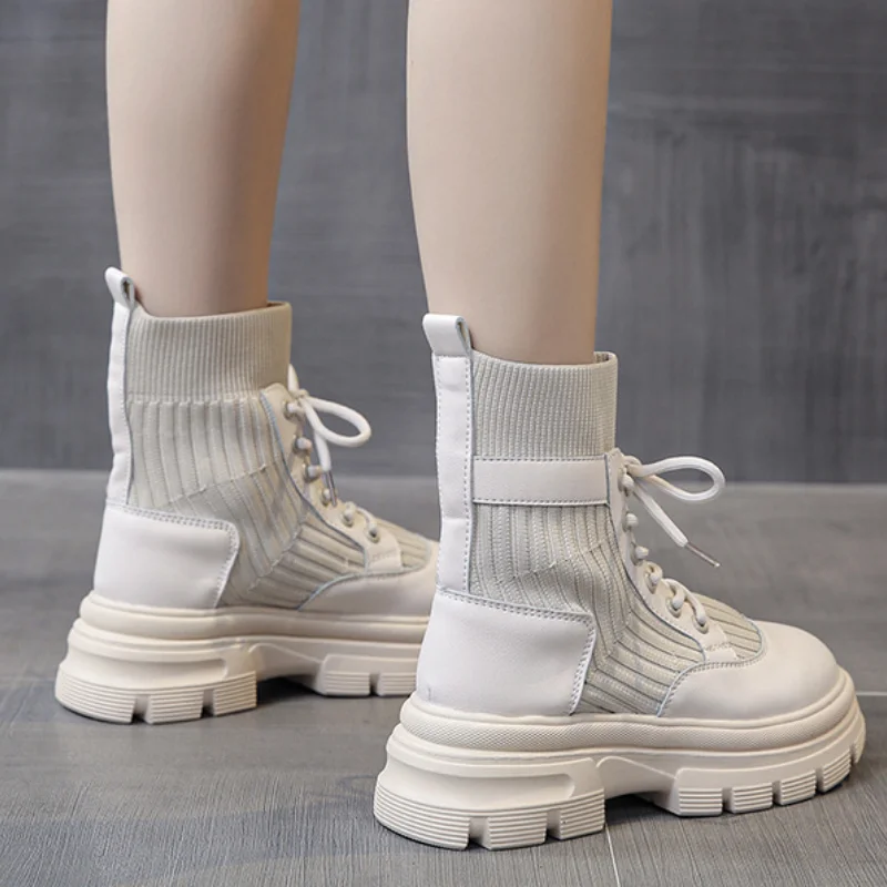 Women Fashion Autumn and Winter Nude Boots 2023 New Casual Women Shoes Short Boots Woman British Women Shoes  Shoes