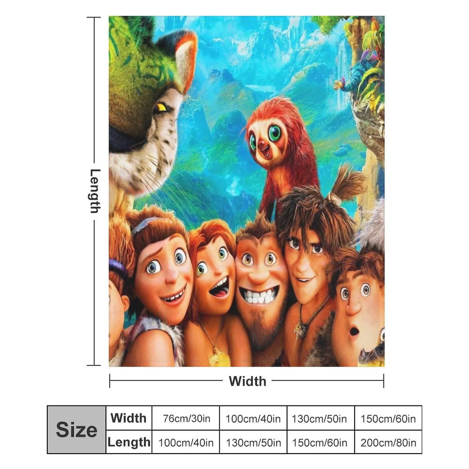 Подарок Croods для детей мультфильмы гигантские одеяла 3-12 лет и взрослых