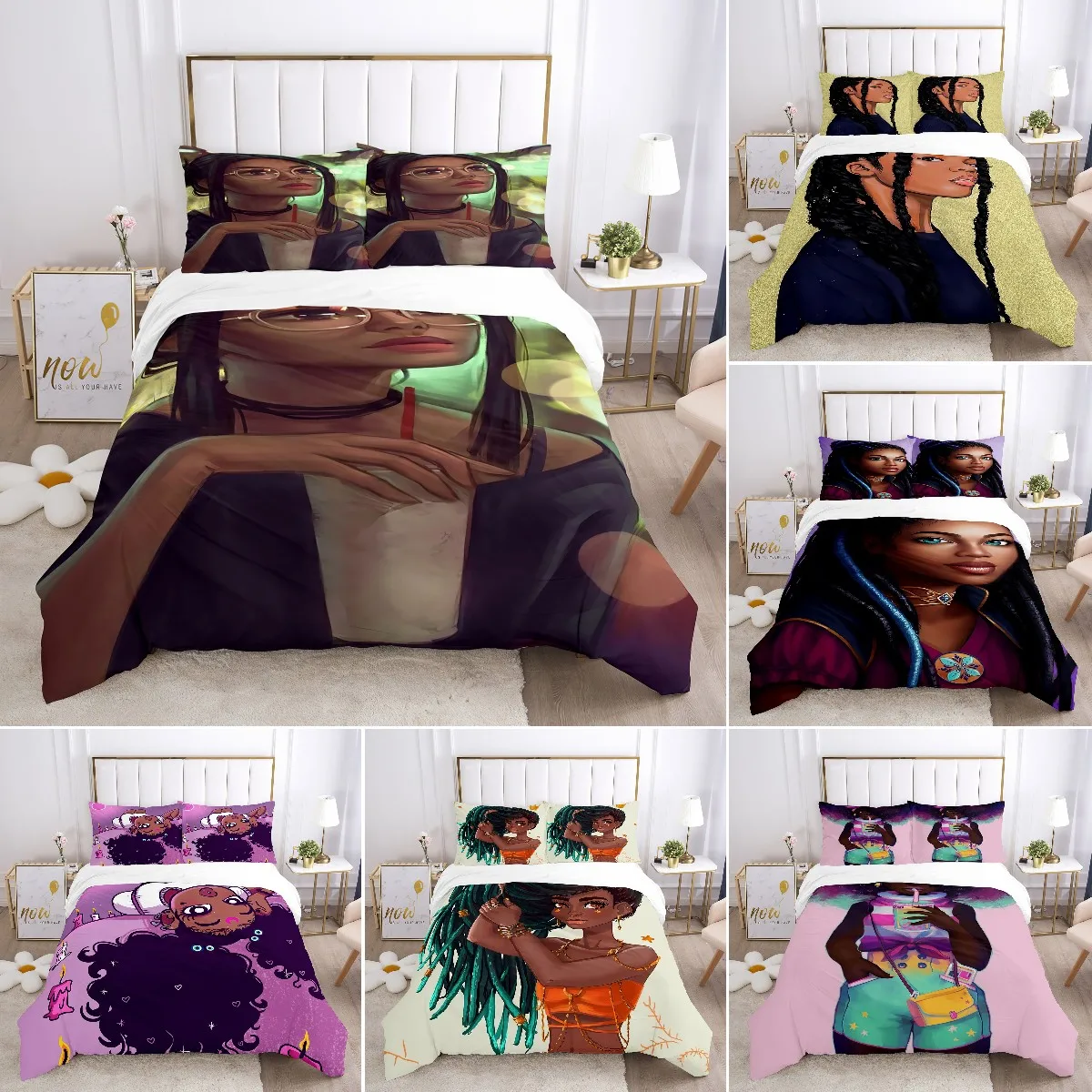 

Africa Girl Duvet Cover Set 3D Printed Sexy Wild Girl for Adult Girl Comforter Bedding Set Queen King Twin Full Size Bedroom Set