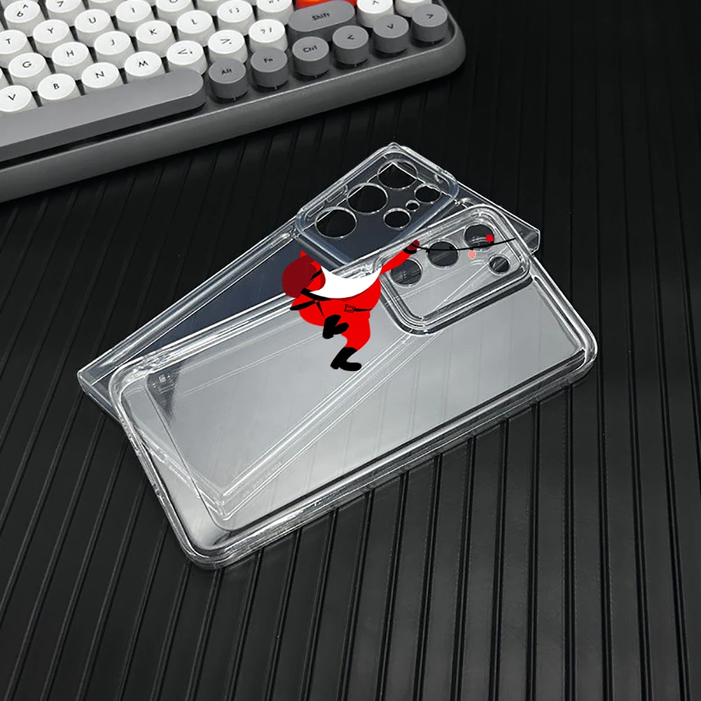 Рождественский чехол для SAMSUNG Galaxy A53 A14 5G A33 A23 A52 A32 Прозрачный с Санта Клаусом S23 S22