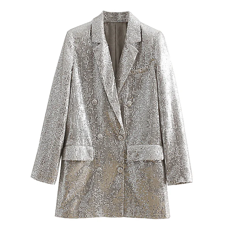 and the United States women's wear sequins suit women in early spring 2020 fashion BlingBling temperament long suit
