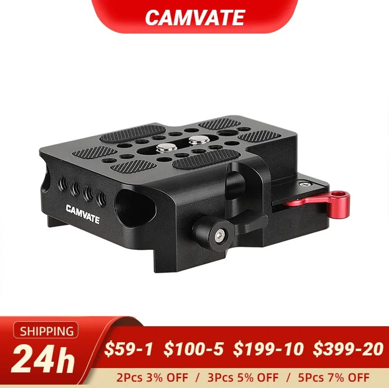 CAMVATE Quick Release Sliding Baseplate With 15mm Railblock, Compatible With Standard ARRI 12