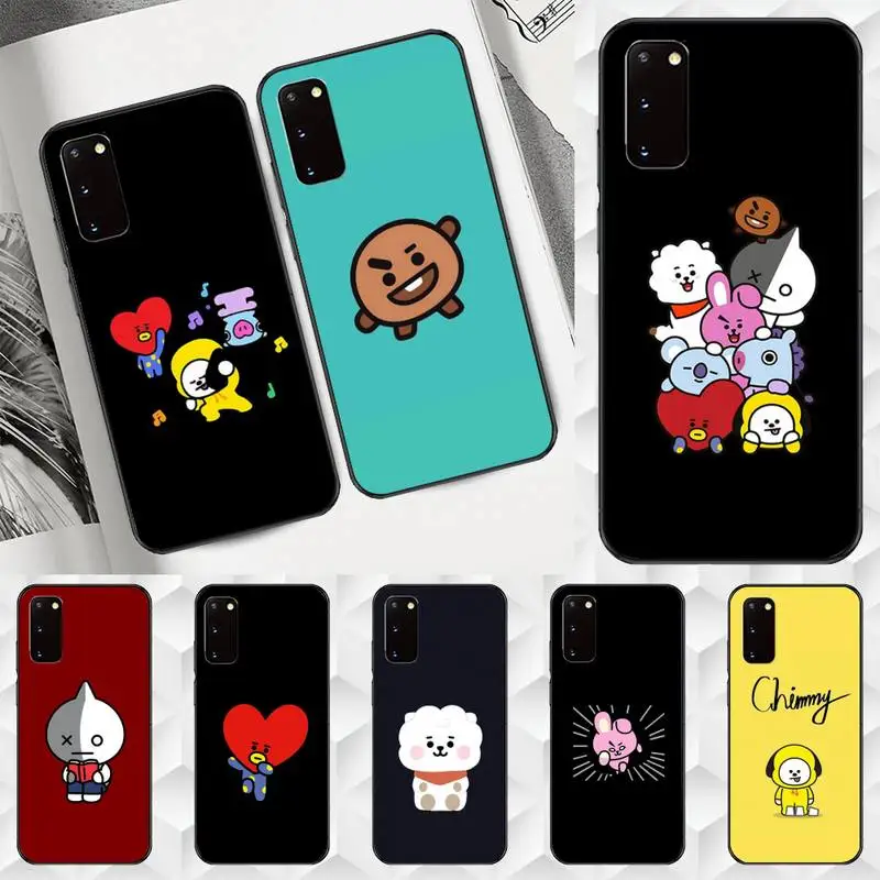 

Lovely Solid Color Bt21 Phone Case For Samsung A71 A80 A91 A01 A02 A11 A12 A21 A31 A32 A20E Cover Coque