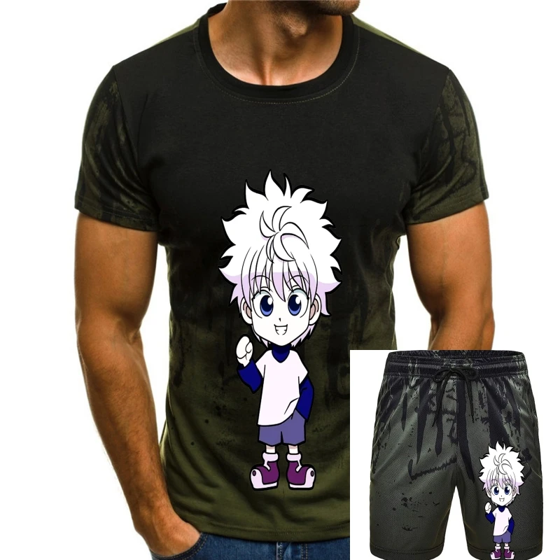 

T-shirt Top Hunter X Hunter Anime Killua Zoldyck Design High quality printing Hipster Tops Customize Printed Short Sleeve