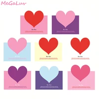 10pcs love heart shaped greeting card wedding invitations card valentines day birthday gift card mother teacher thank you cards