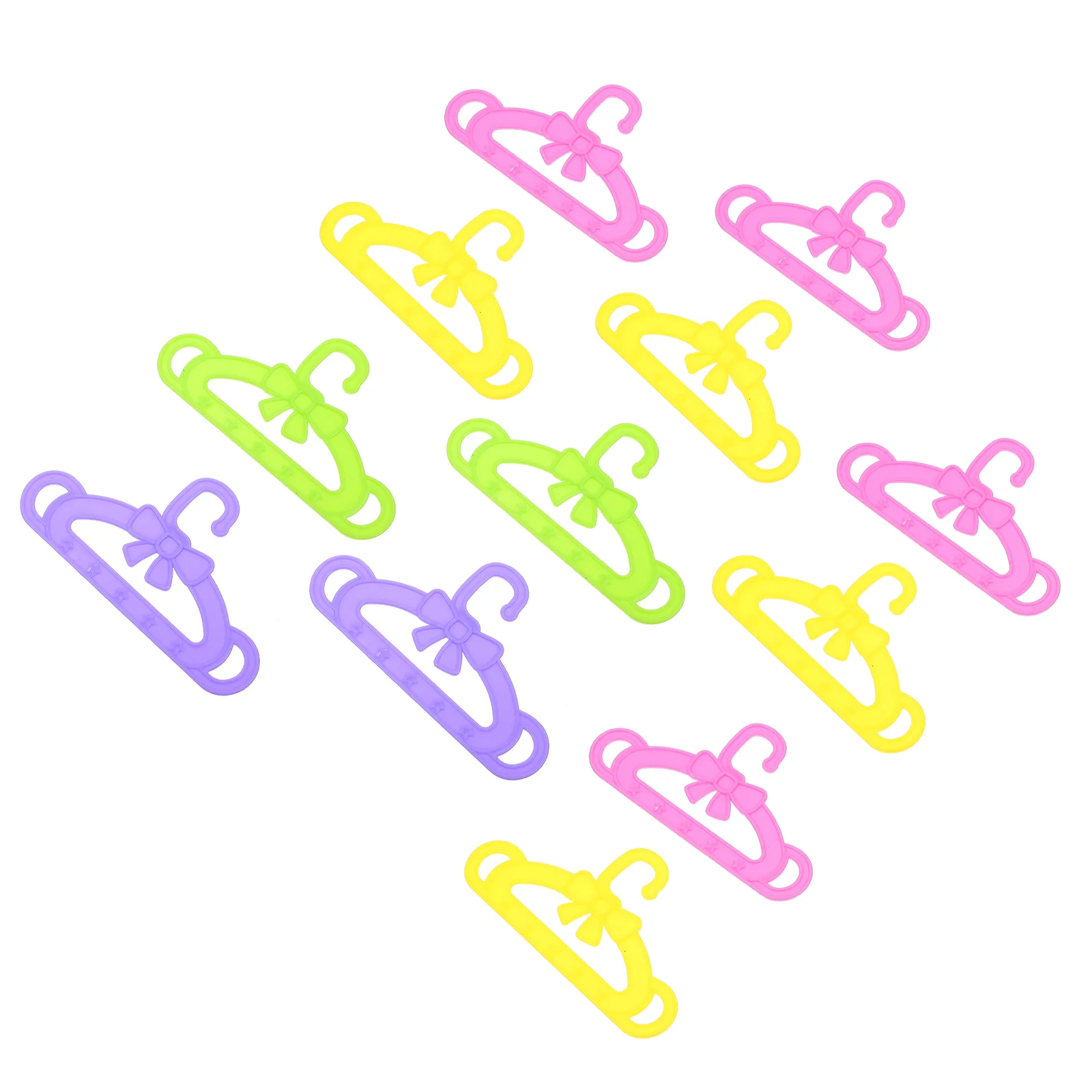 

20 Pcs Mini Hanger Coat Holding Rack Clothes Hangers Dress Holder Plastic Organizers House Miniature Stand Christmas Book Items