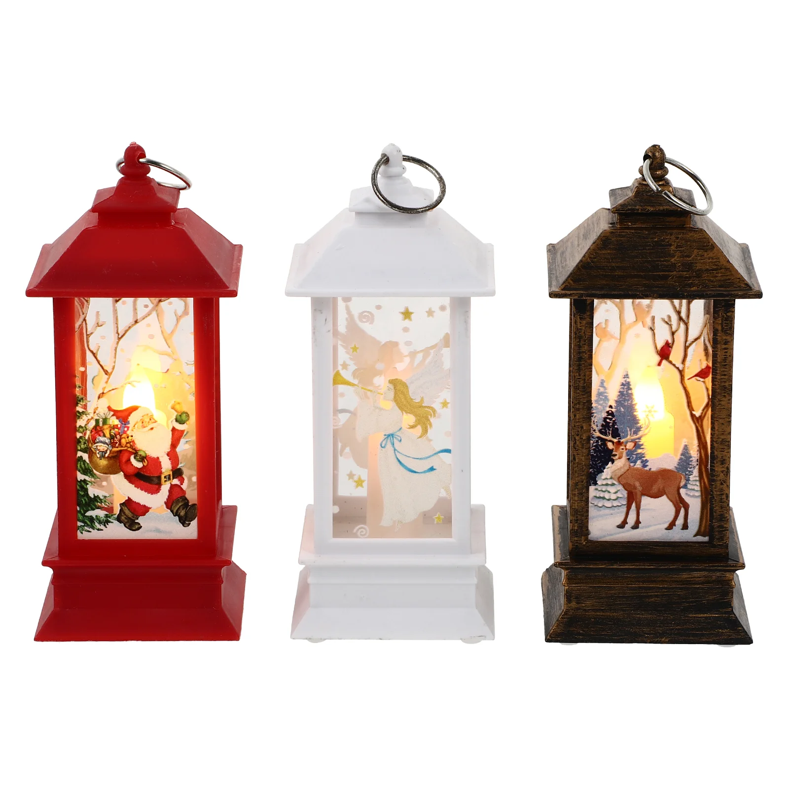 

3PCS Christmas Lanterns Christmas Hanging Lantern Christmas Table Lanterns Christmas Vintage Lantern