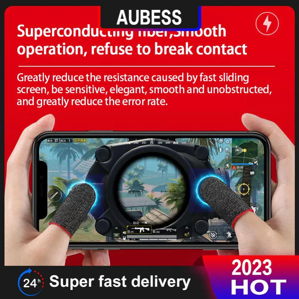 

Sensitive Gaming Finger Sleeve Finger Thumb Sleeve Gloves Sweat-proof Fingertips Anti-slip Finger Sleeves For Gamer Breathable