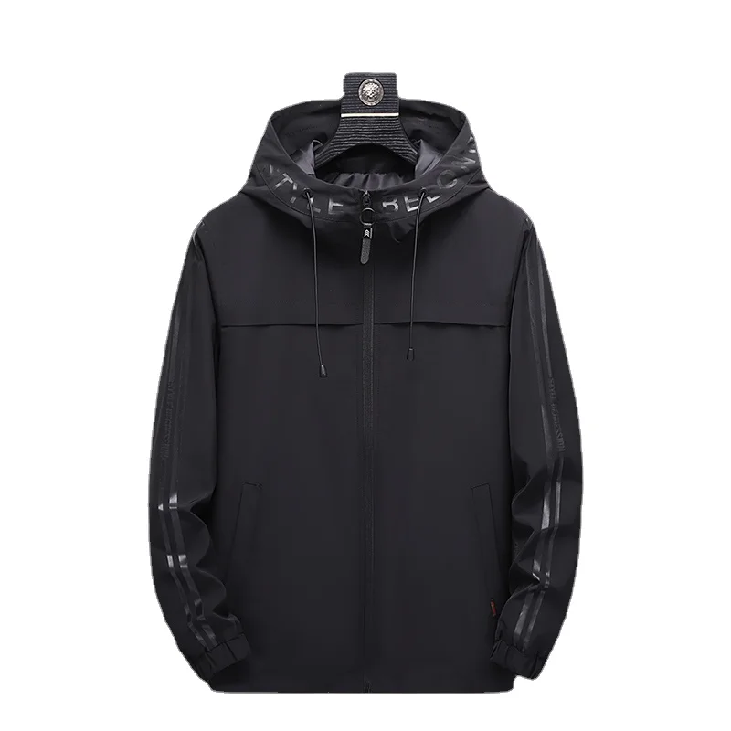 

Spring New Mens Long-sleeved Jacket Hooded Jackets for Men Youth Casual Fashion Fall Short Paragraph Windbreaker Zipper Coats