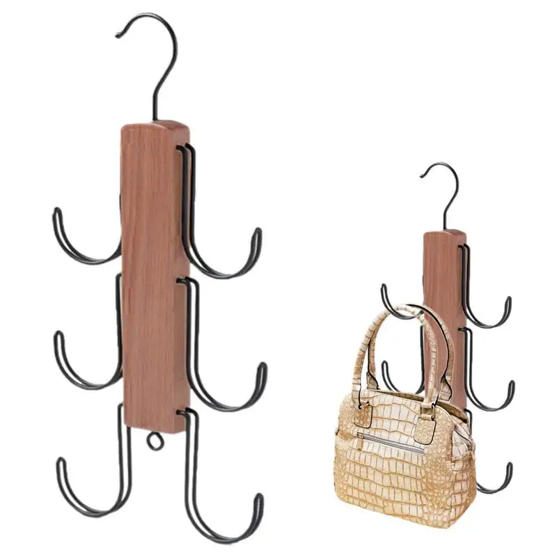 

Clothes Hangers Wood Utility Hooks For Clothes Portable Decorative Coat Hangers Reusable Entryway Coat Hanger Backpack Hooks For