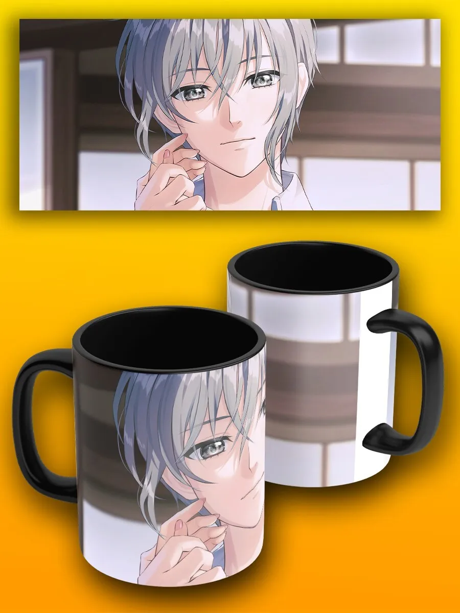 Кружка черная аниме корзинка фруктов (Тору Хонда Сигурэ Сома Юки Кё Сома) - 11092 |