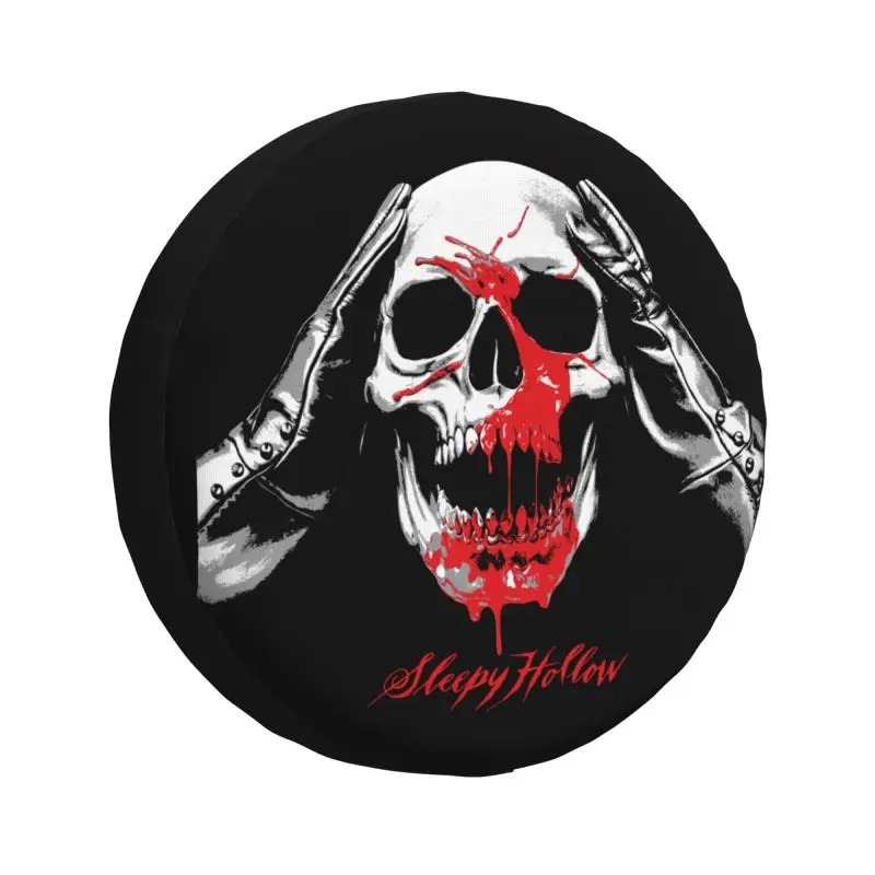 

Custom Sleepy Hollow Skull Spare Tire Cover for Mitsubishi Pajero 4WD 4x4 SUV Car Wheel Protectors 14" 15" 16" 17" Inch