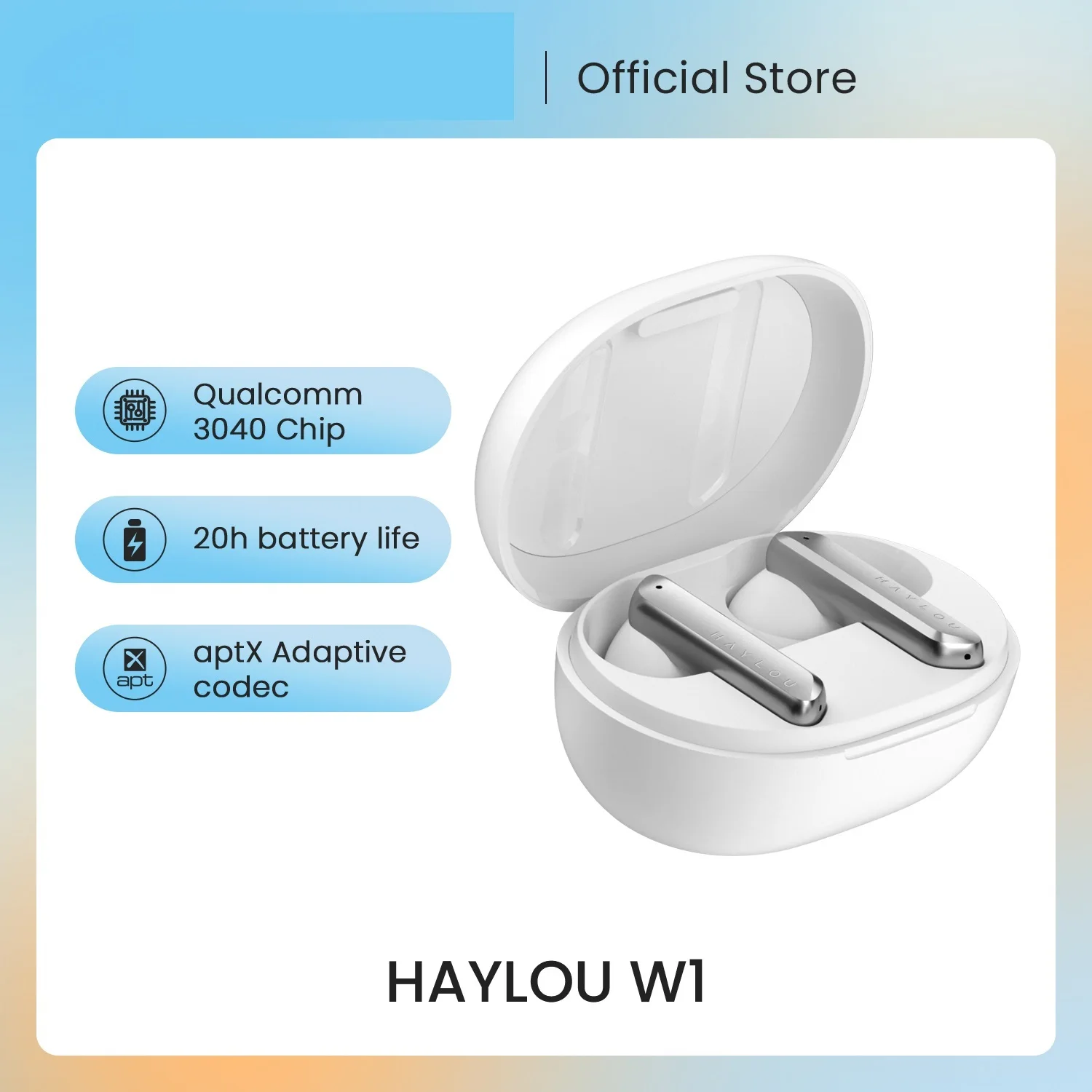 

W1 QCC 3040 Bluetooth 5.2 Earphones,Apt-X/AAC Moving iron + Moving coil Sound Wireless Earphones