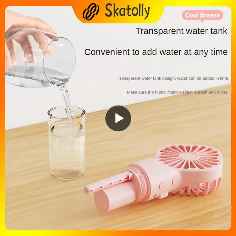 

Humidification Mini Handheld Small Fan Strong Power Fan Allow Water Molecules To Diffuse Into The Air And Humidify The Air
