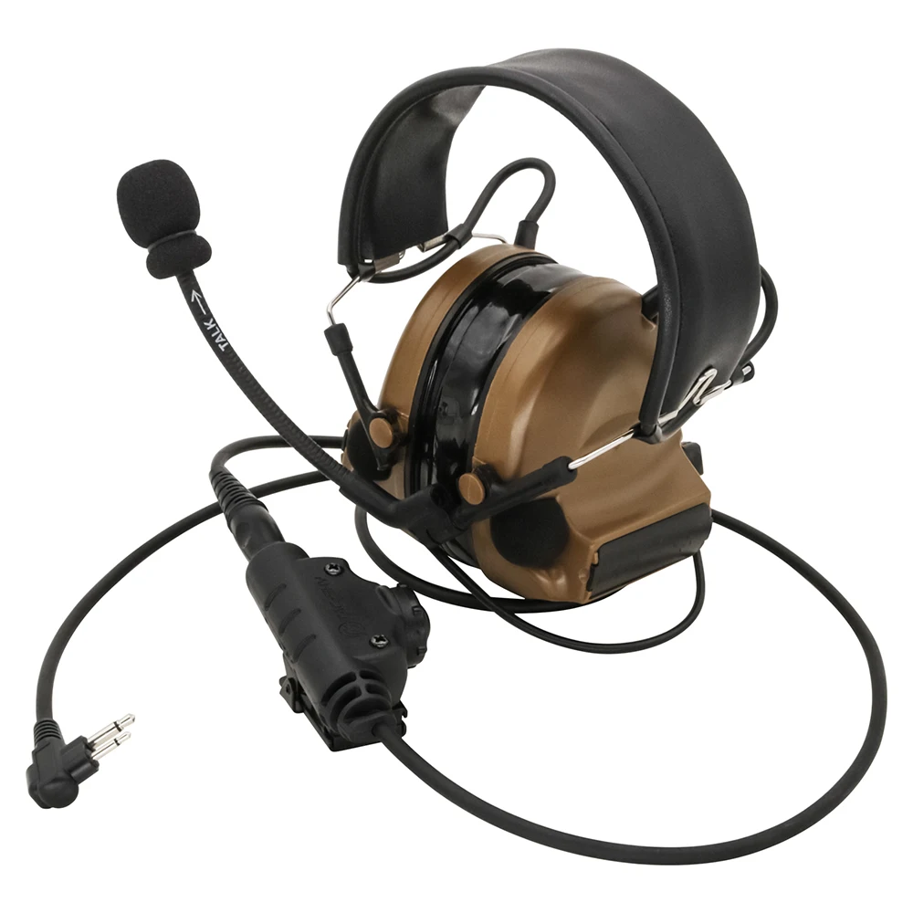 Tactical Headset Adapter U94 V2 Ptt Military Airsoft U94 Ptt Compatible with Comtac Sordin Headphone for Motorola 2 pin Radio