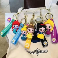 cartoon snowyprincess mermaid handbag pendant car key ring key chains car accessories for girls