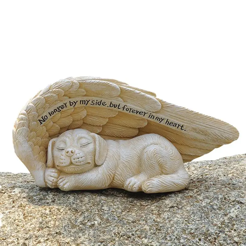 

Sleeping Dog With Angel Wings Small Sleeping Dog Collection Dog Peacefully Sleeping In Angel Wing Figurine Pet Statue In Memory