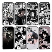 attack on titan japanese anime for iphone 13 12 mini 11 xs pro max xr x 8 7 6s 6 plus 5 5s se 2020 black phone case cover capa