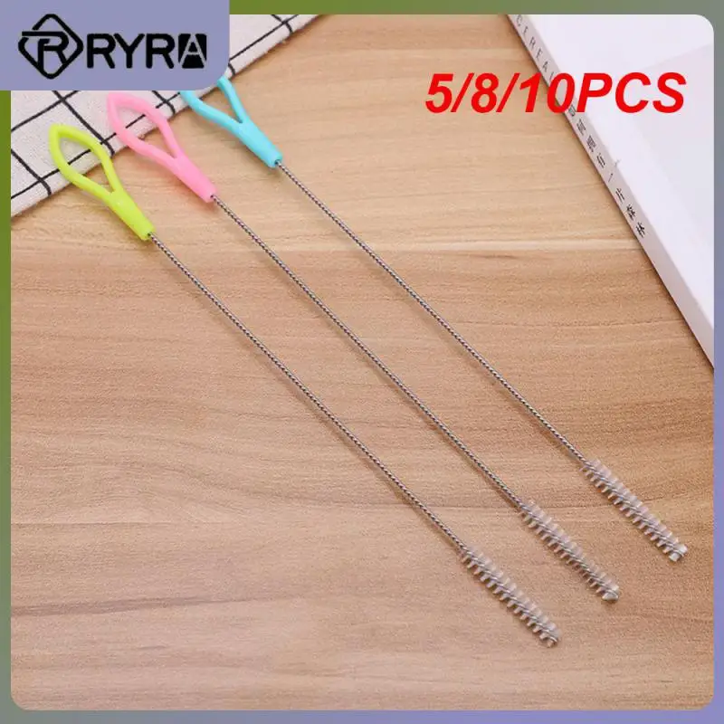 

5/8/10PCS Labor Saving Strong Detergency Tube Pipe Cleaner Easy To Take Glass Tube Cleaner High Density Nylon Pipette Brush