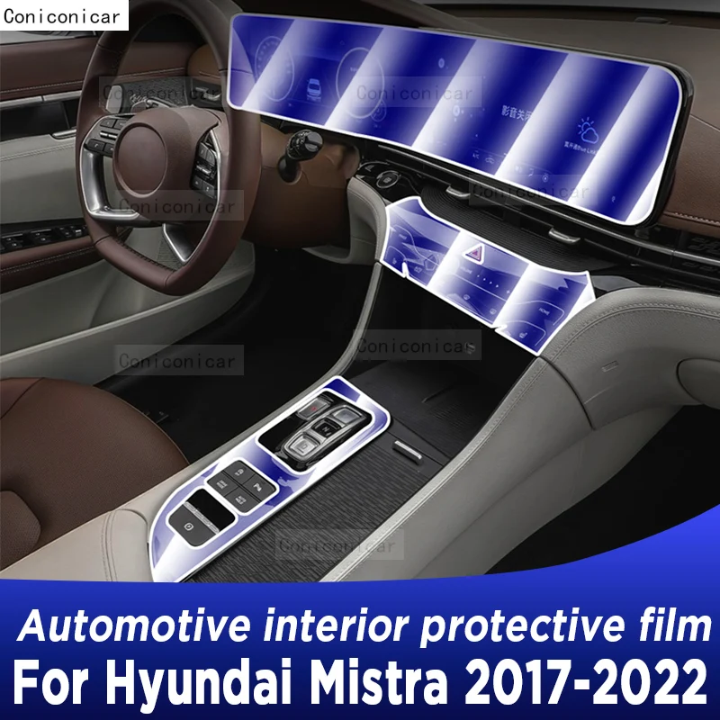 

For Hyundal Mistra 2017-2022 Gearbox Panel Navigation Automotive Interior Screen TPU Protective Film Cover Anti-Scratch Sticker