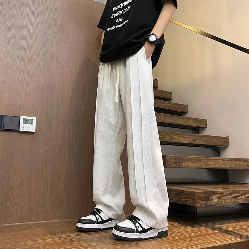 Cleanfit полосатые плиссированные брюки мужские весенне-осенние пара