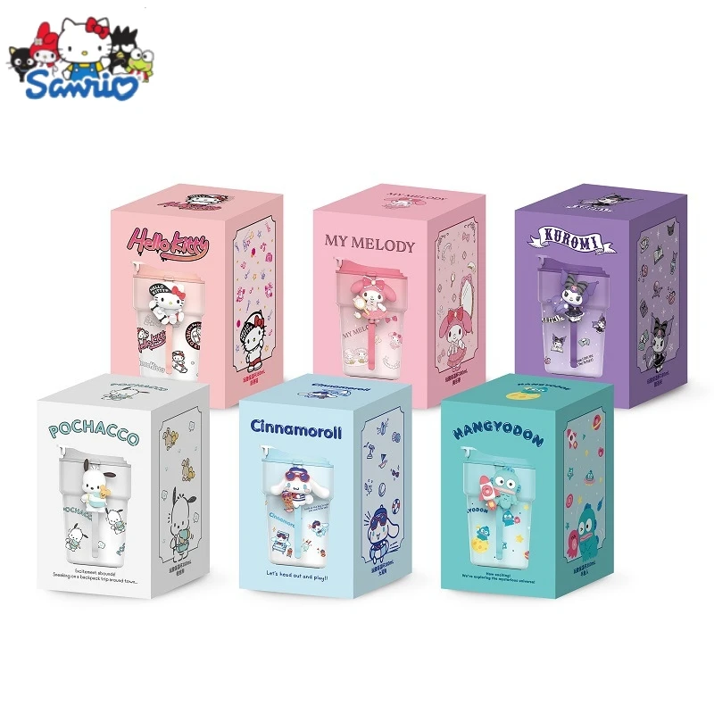 

Кофейная чашка Sanrio Kawaii Cinnamoroll Hello Kitty, кружка для воды, термокружки, мультяшная чашка для сока Kuromi, Изолированная бутылка для воды, подарок для детей