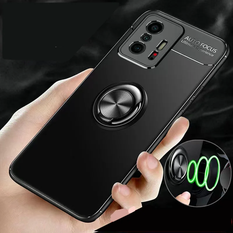 

For Xiaomi 11T Pro Case For Mi11T Mi 11T Pro 5G Metal Ring Soft Matte Silicone Cover For Xiaomi 11t Mi11t mi 11 t pro Xiaomi11t