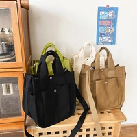 casual canvas tote bags for women handbags mini canvas bag shoulder crossbody bags 2022 designer small shopper purses lunch bag
