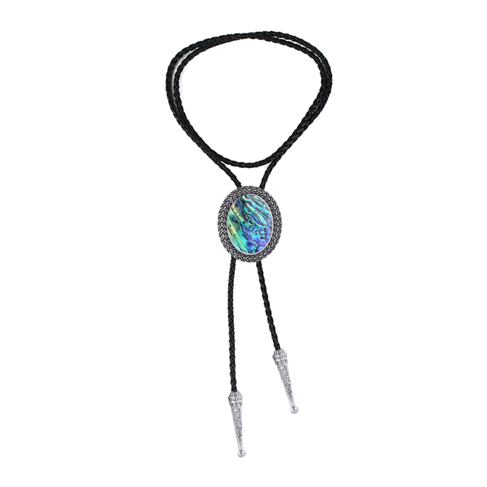 

Western Bolo Tie Costume Accessories Handmade PU Leather Unique Pendant Cowboy Necktie for Family Woman Christmas Birthday Photo