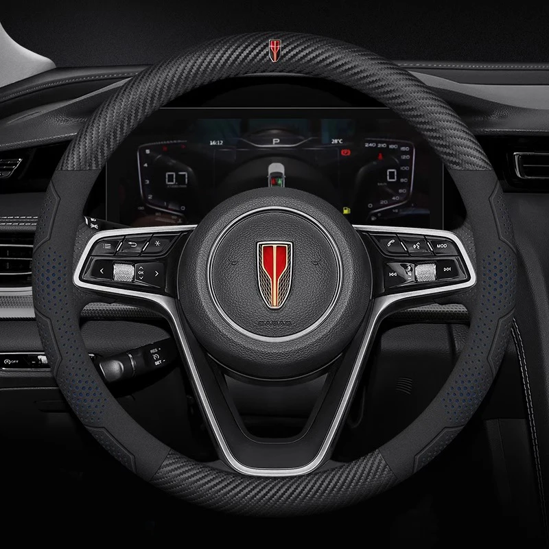 

Красный флаг Hong Qi H5 FAW HS3 HS5 HS7 H6 H7 H9 EH7 E-QM5 HS9 из углеродного волокна и замши, кожаные аксессуары для автомобиля