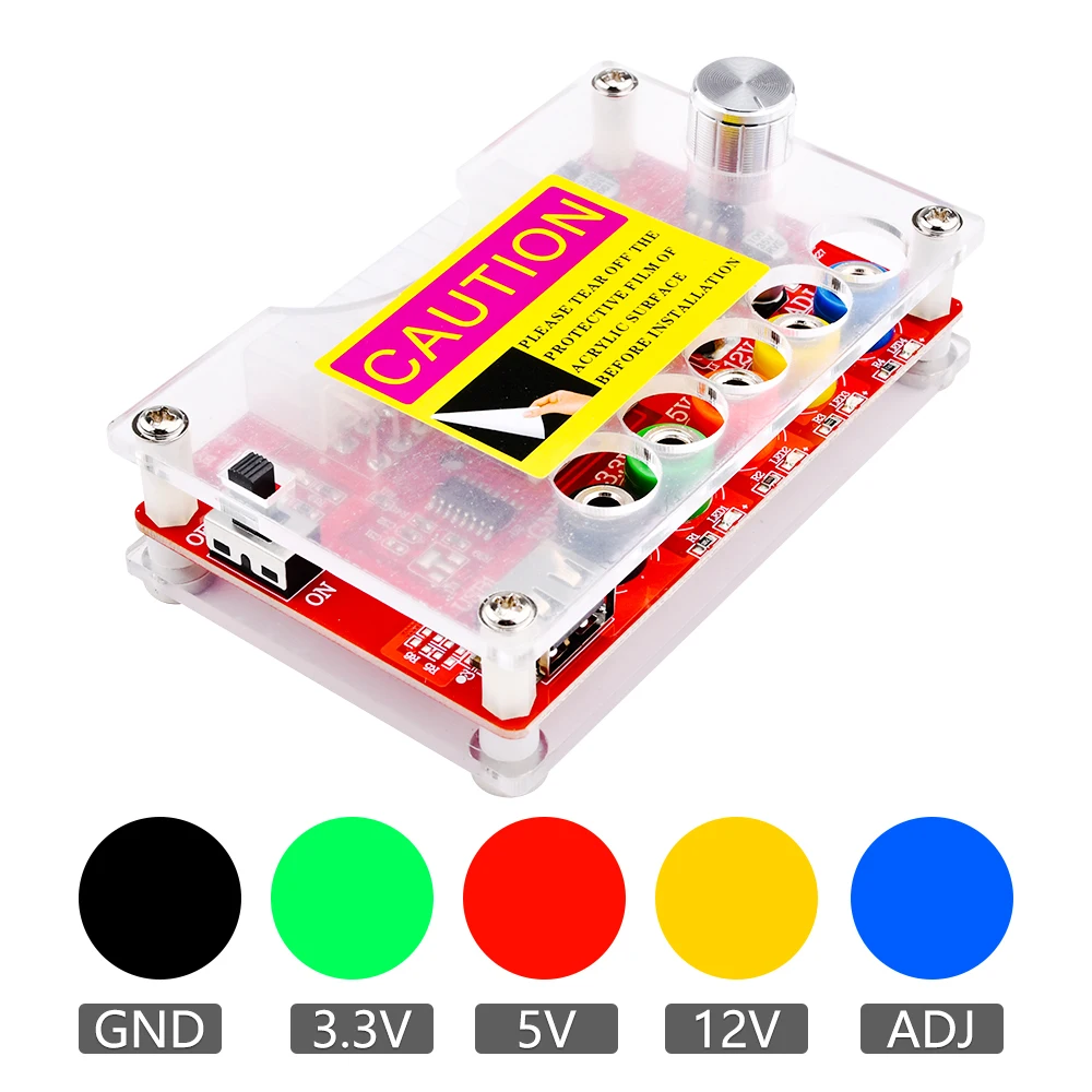 

24 Pins ATX Power Supply Breakout Board ATX Power Supply Breakout Adapter Module Support 3.3V/5V/12V 1.8V-10.8V(ADJ)