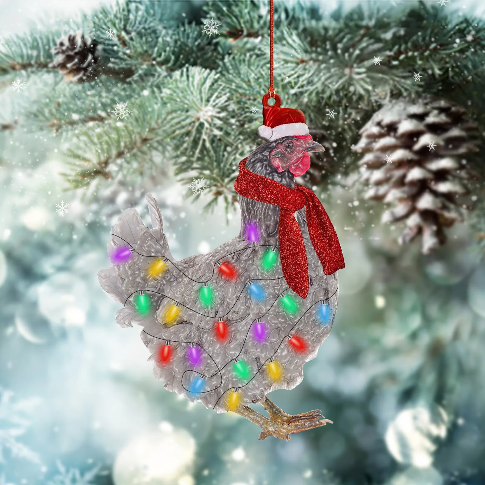 Рождественские светодиодные ночники для двора лампа цыплят с солнечной батареей