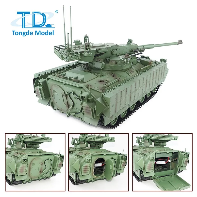 Радиоуправляемый танк Tongde M2128 RC Tank Bradley Fighting Vehicle 3.0 с электрическим приводом, ИК-боем и эффектом дыма, игрушка (art.: 3920dbcb3d8ee) - 3920dbcb3d8ee