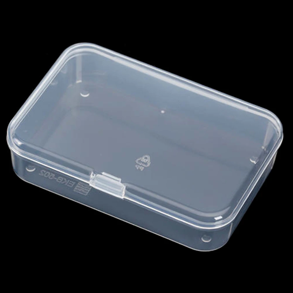 

Small Plastic Jewelry Bead Crafts Findings Storage Clear Box Case With Lid