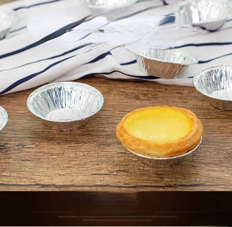 100 шт. Форма для яиц пирога одноразовая Оловянная фольга Tart Tray алюминиевая