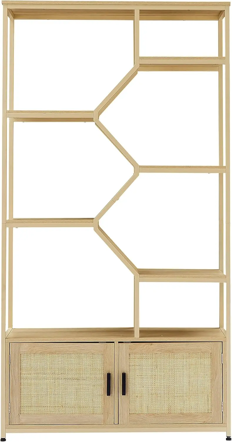 Книжная полка книжная из ротанга 7-уровневый стеллаж для хранения книжных шкафов