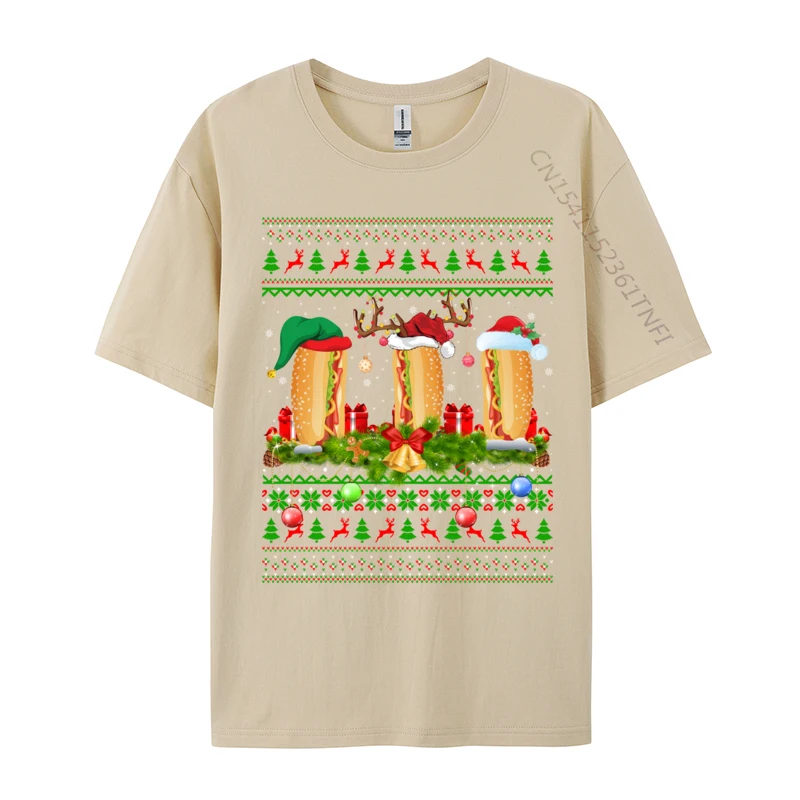 Hot Dog Dish Lover Xmas Santa Ugly Рождественские футболки Удобные топы и Преобладающие