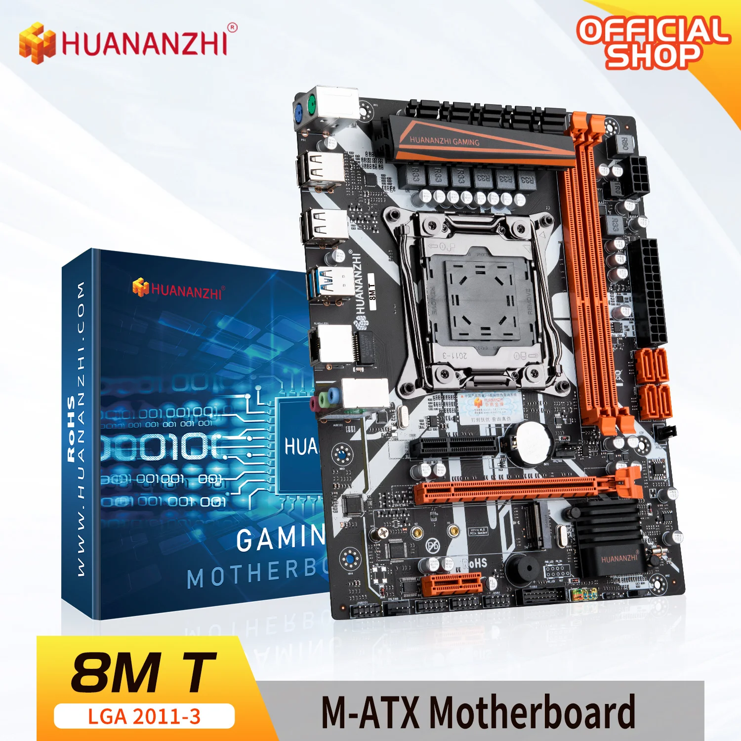 

HUANANZHI X99 8M T LGA 2011-3 XEON X99 Motherboard support Intel E5 2696 2678 2676 2673 2666 V3 DDR3 RECC NON-ECC memory NVME