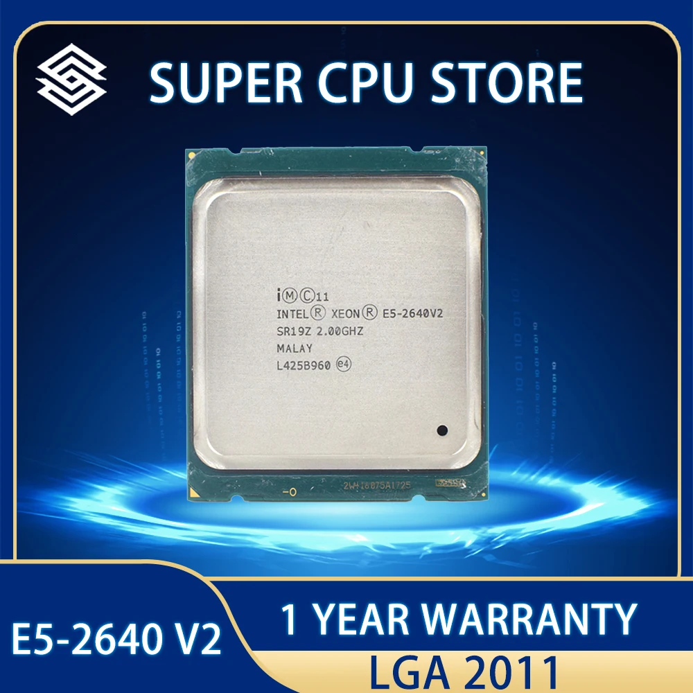 

Intel Xeon E5-2640v2 E5 2640v2 E5 2640 v2 CPU Processor 20M 95W 2.0 GHz Eight-Core Sixteen-Thread LGA 2011