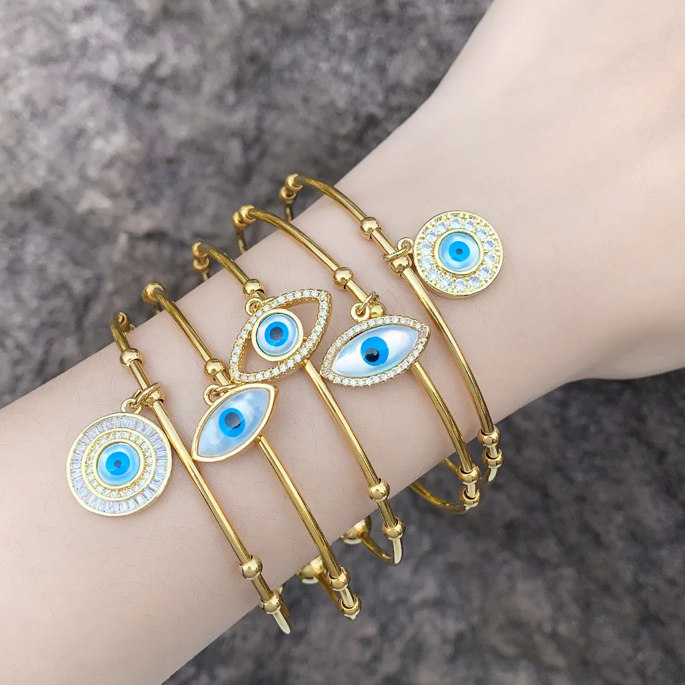 

Hot women's bracelet personality fashion simple devil's eye open bracelet brb04