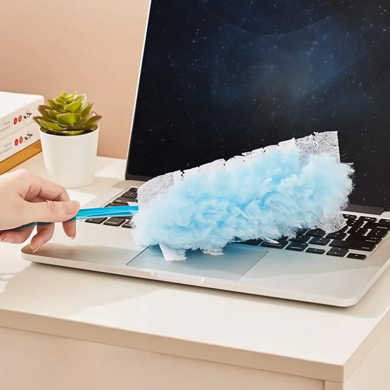 

New Handheld Microfiber Duster Set Wash Free Electrostatic Dust Absorption Long Handle Dusting Brush Car Household Cleaning Tool