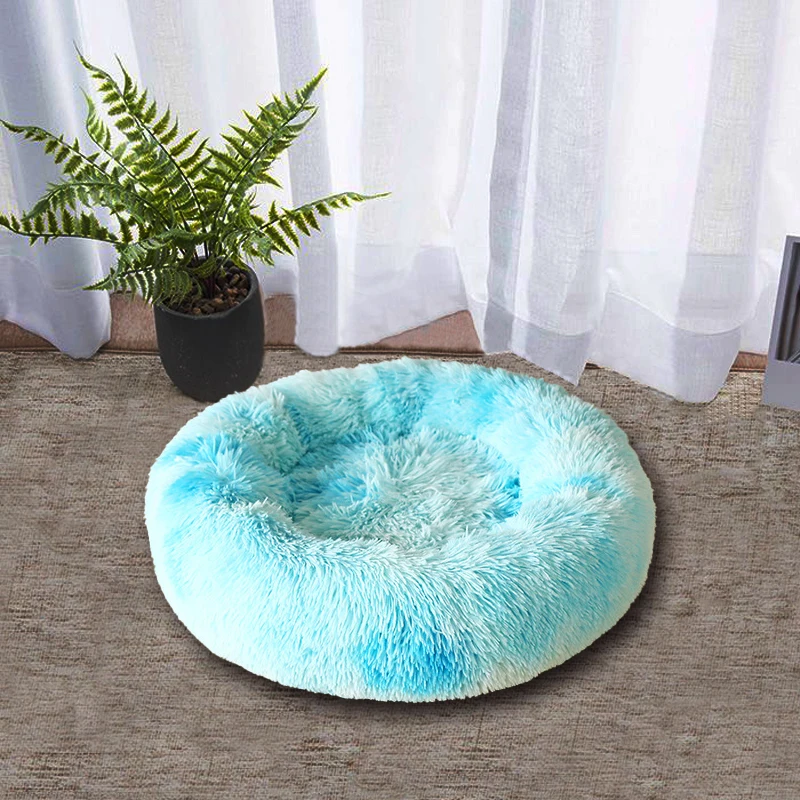 

Cat and dog pet cushion Plush warm, round warm cat and dog bed, suitable for pet home