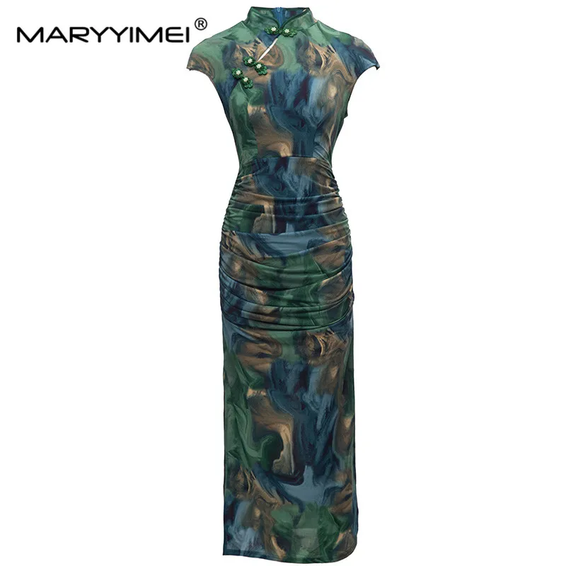 

Женское плиссированное платье MARYYIMEI, новая модель весенне-летнего сезона