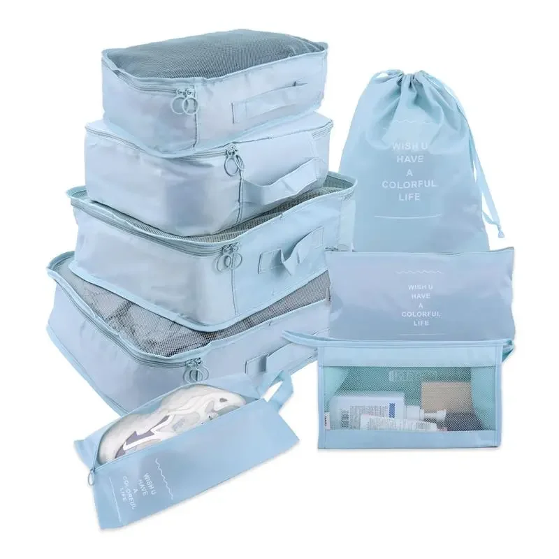 

8/6 Pcs Set Travel Organizer Storage Bags Suitcase Packing Set Portable Luggage Organization Bags For Clothes Shoes Cosmetics