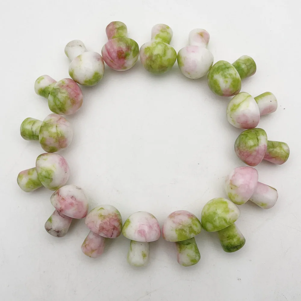 

fashion new Natural Stone Dream mushroom Pendant for Jewelry Making Necklace no hook charm Accessories gift 24PC free shipping