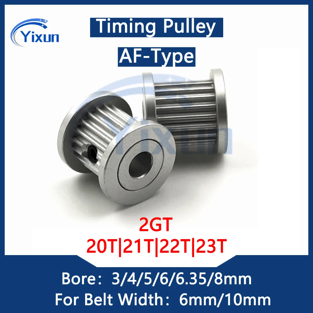 

2GT 20T 21T 22T 23 зубца Шкив ГРМ Подходит для ремня Ширина 6/10 мм Отверстие 3/4/5/6/6,35/8 мм Синхронное колесо G2M Шестерня GT2 Часть 3D-принтера