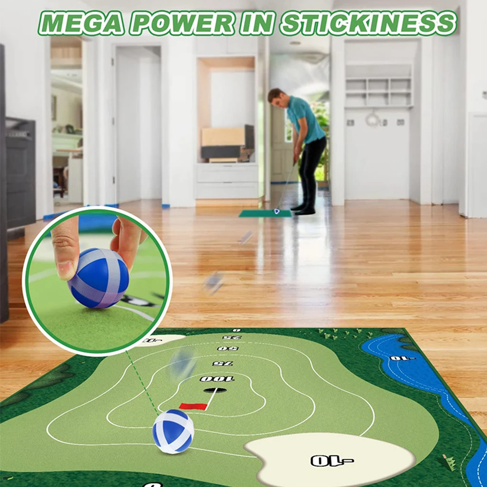 

Golf Training Mat Funny Golf Training Aid Equipment Parent-child Interactive Outdoor Toys Travel Companion Easy Storage