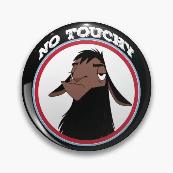 

No Touchy No Touch Customizable Soft Button Pin Funny Hat Collar Metal Brooch Fashion Creative Clothes Decor Jewelry Cartoon