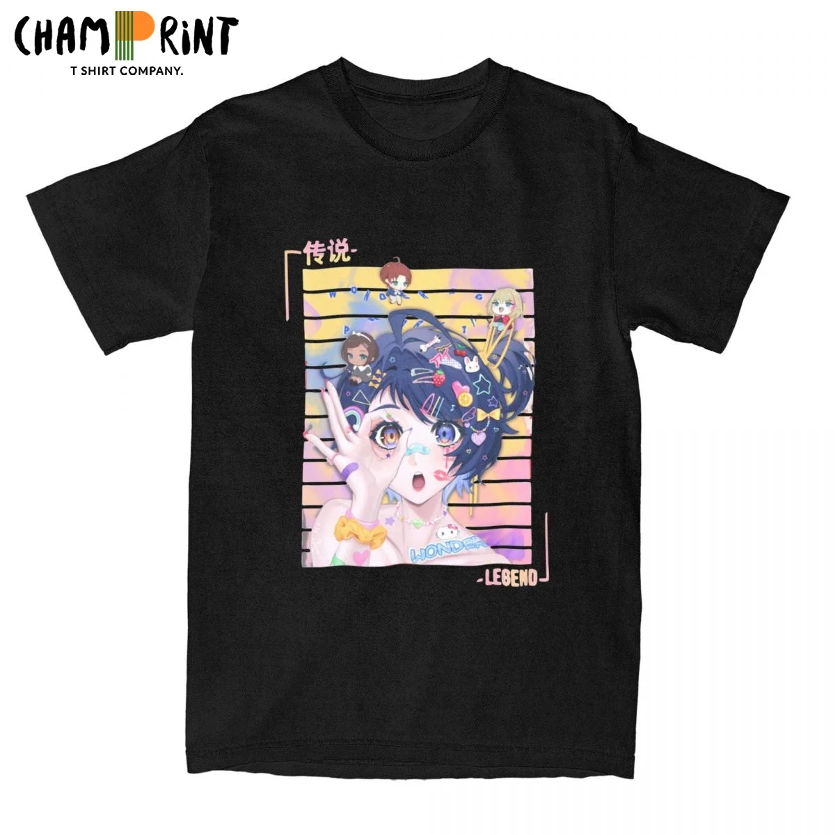 

Men's T-Shirt Ai Ohto Wonder Egg Priority Fashion Pure Cotton Tee Shirt Short Sleeve Anime T Shirt Crew Neck Tops Big Size