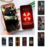 umbrella corporation phone case for samsung galaxy note 10pro note 20ultra cover for note20 note10lite m30s back coque